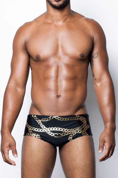 2eros Black V32 Cuban Swim Brief