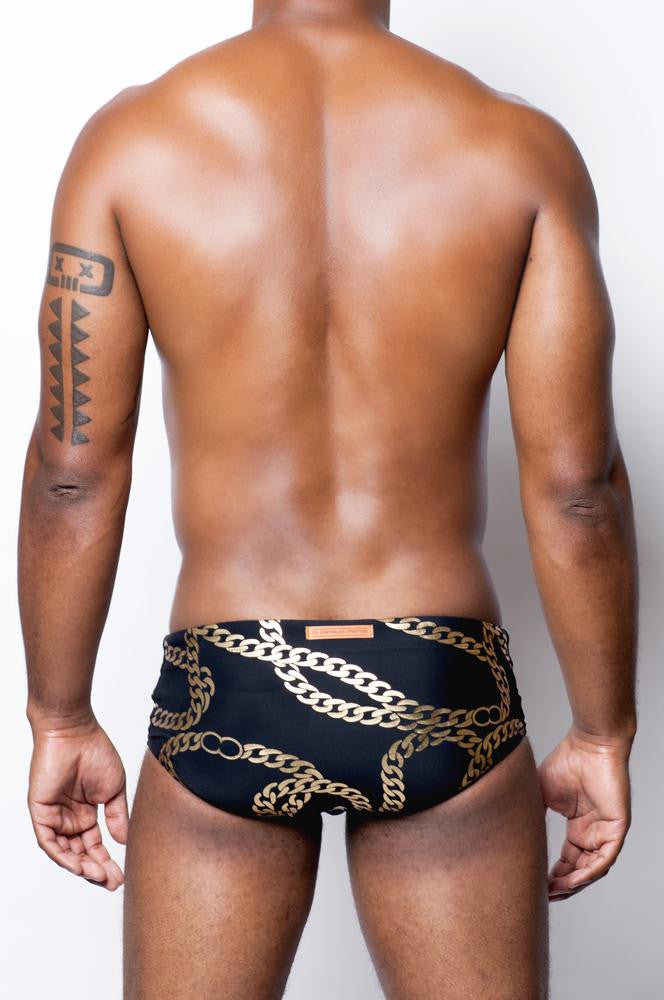 2eros Black V32 Cuban Swim Brief