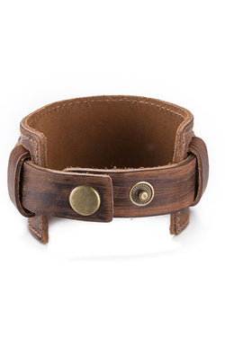 Brown Leather Wristband thumbnail 3