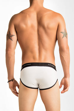 Alexander Cobb White & Black Slip Brief thumbnail 3