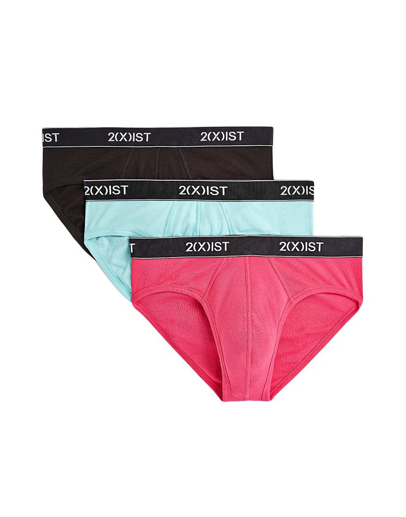 2(x) ist Heren Essential Cotton No Show Slips Pack van 3 Slips (Pack van 3), Zwart Nieuw Logo, S