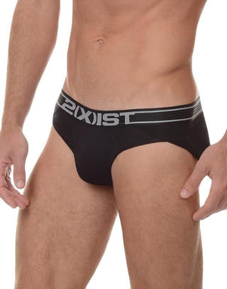 2xist Men's Lift No Show Brief Black