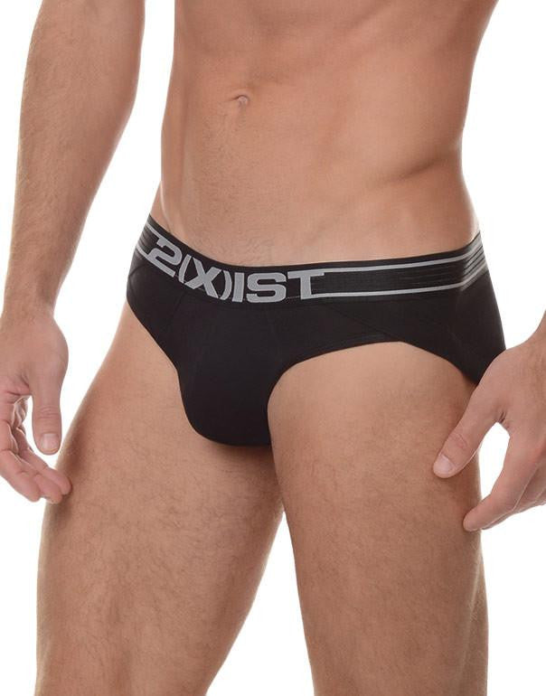 2xist Men's Lift No Show Brief Black