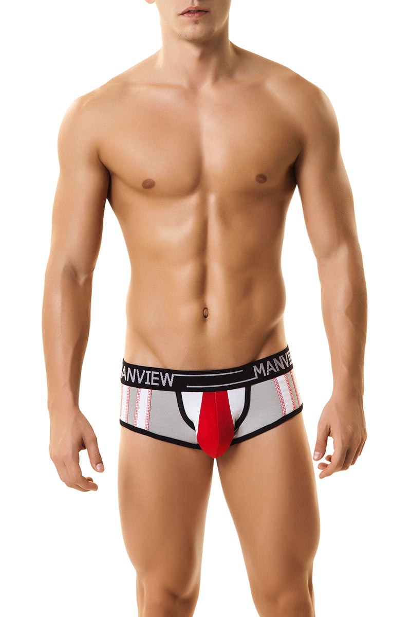 Manview Red & White Fraternity Brief