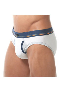 Gregg Homme White Sense Ribbed Modal Brief thumbnail 1