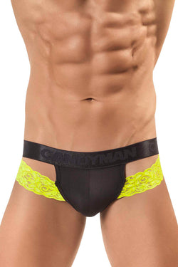 Candyman Yellow Lace Jock Thong thumbnail 2