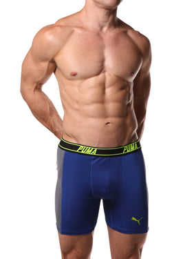 PUMA Blue & Grey Solid Side Panel Boxer Brief thumbnail 2