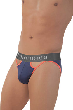 Mandies Navy/Neon Casino Brief thumbnail 2