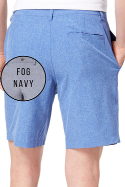 32 Degrees Fog-Navy Bright-Melange 9" Stretch Performance Short thumbnail 2