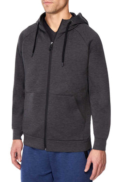 32 Degrees Heather Black Fleece Waterproof Tech Full Zip Hoodie thumbnail 2