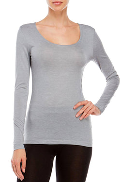 32 Degrees Heather-Grey Long-Sleeve Base-Layer Top thumbnail 1