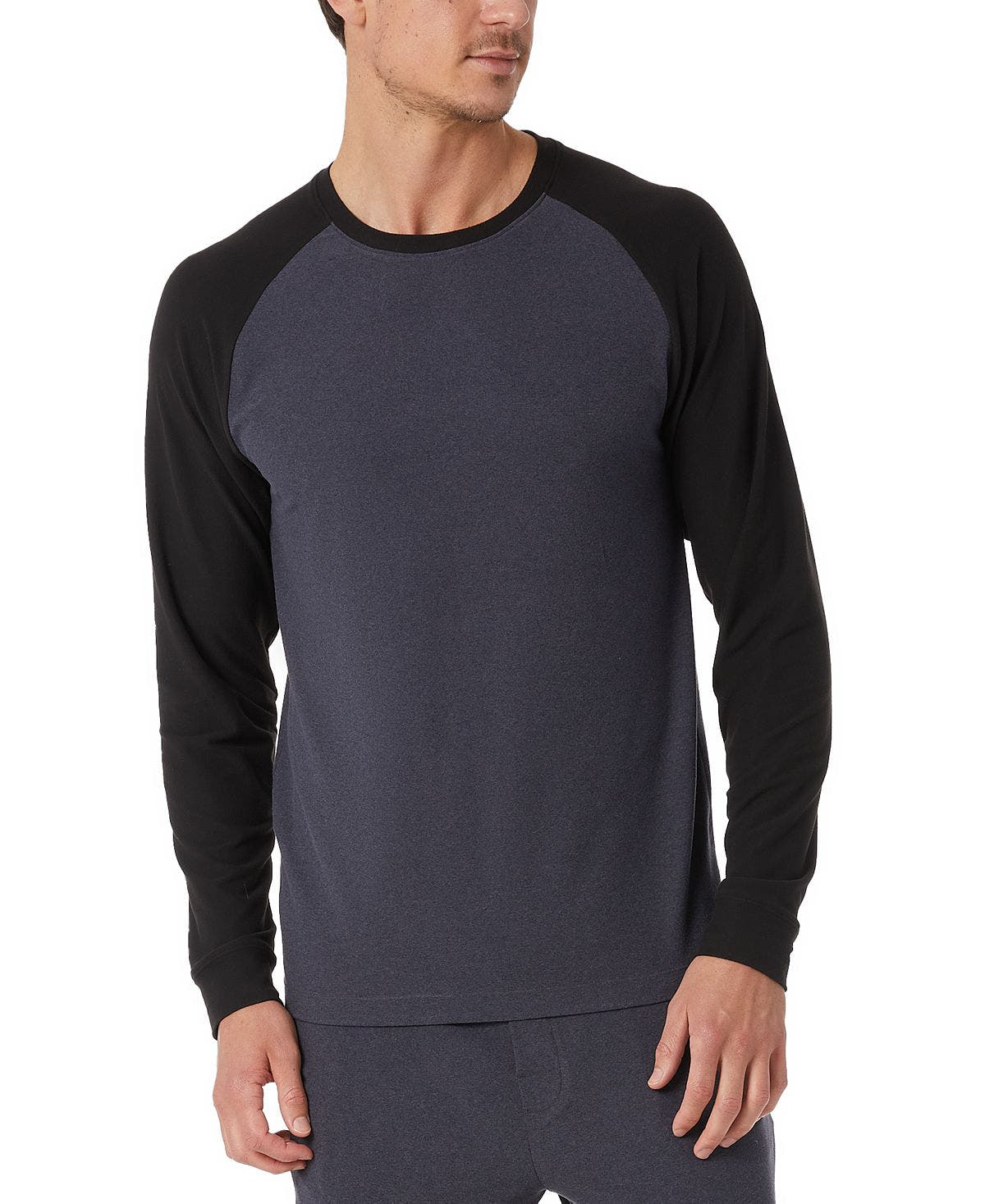 32 Degrees Raglan Long-sleeve Sleep T-shirt Black