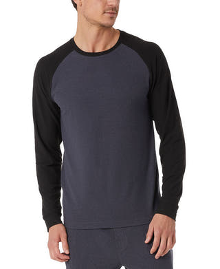 32 Degrees Raglan Long-sleeve Sleep T-shirt Black