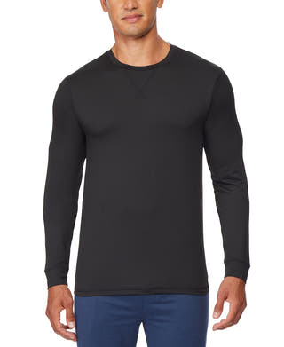 32 Degrees Ultra Lux Long-sleeve Sleep T-shirt Black
