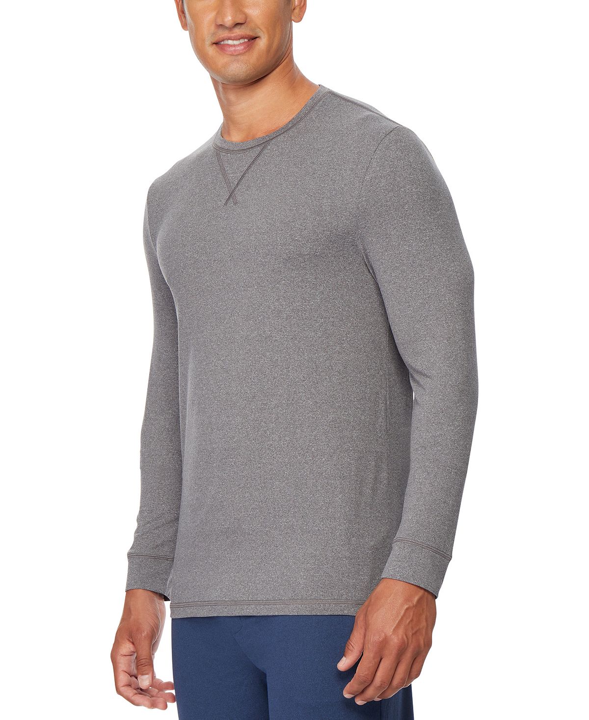 32 Degrees Ultra Lux Longsleeve Sleep Tshirt Dk Ht Grey CheapUndies