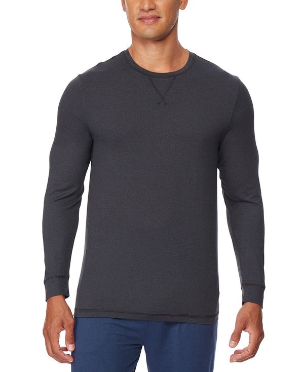 32 Degrees Ultra Lux Long-sleeve Sleep T-shirt Jet Black