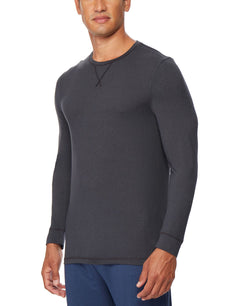 32 Degrees Ultra Lux Long-sleeve Sleep T-shirt Jet Black thumbnail 2