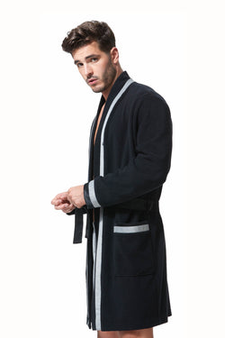 Gregg Homme Black Organic Cotton Blend Robe thumbnail 3