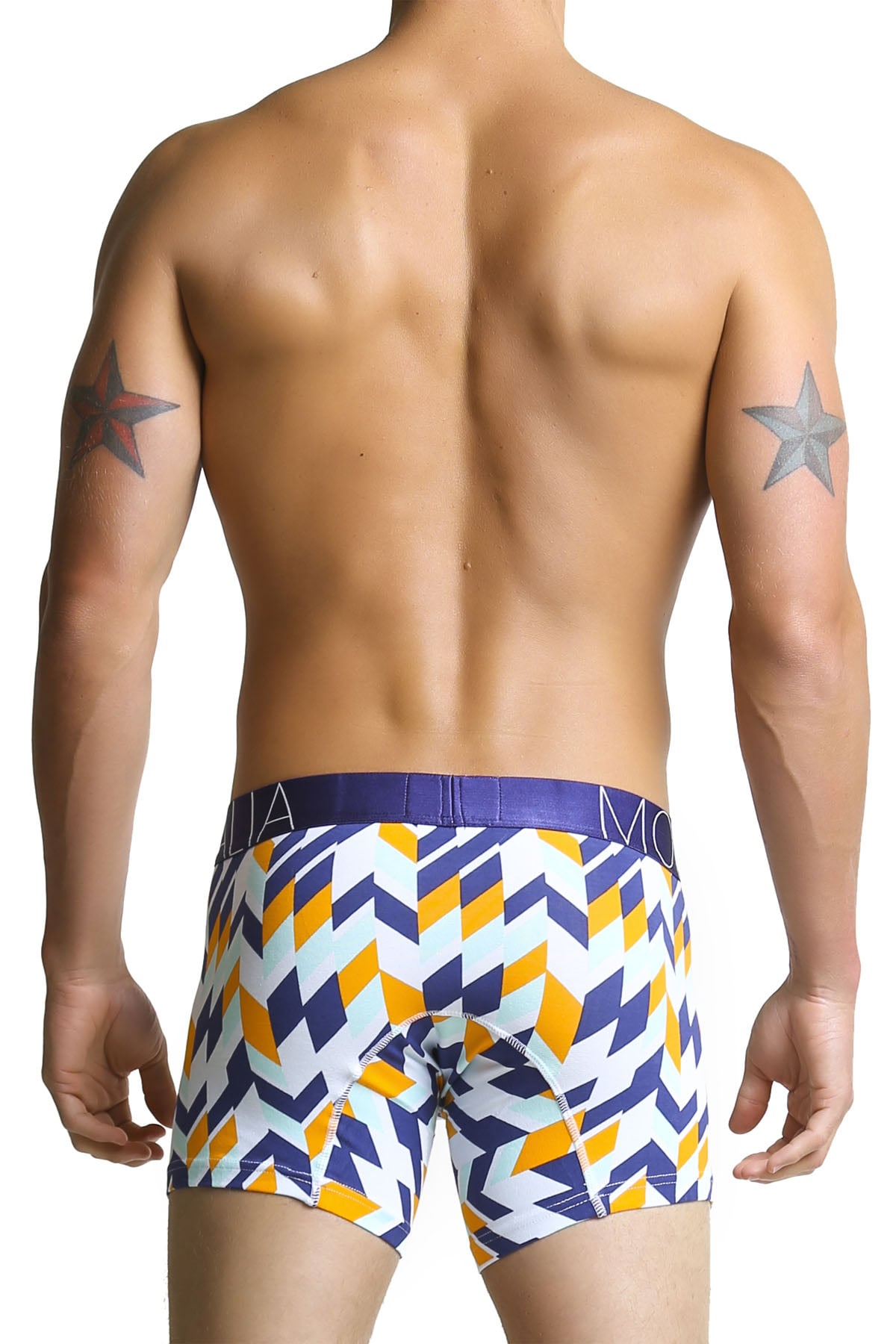 Mosmann Multi Print Orange Blade Boxer