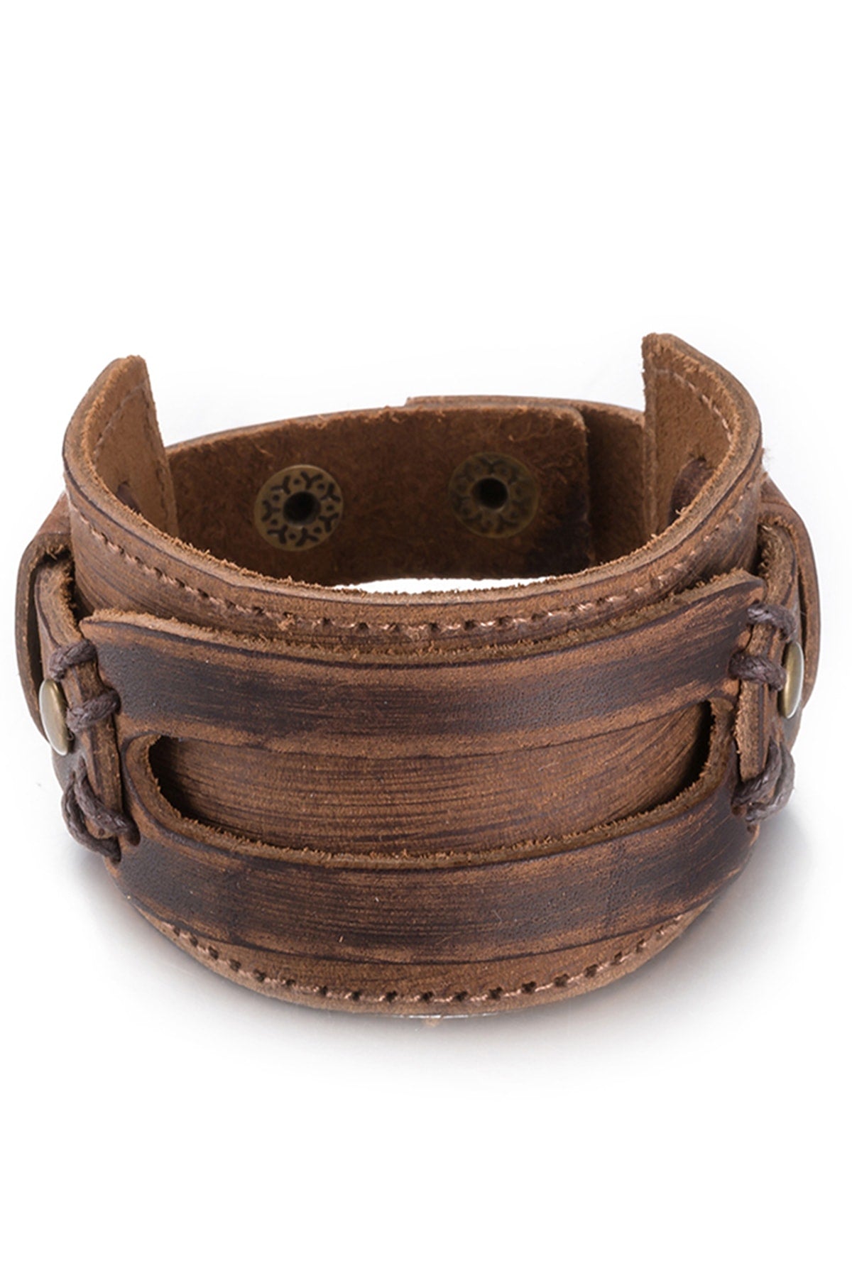 Brown Leather Wristband