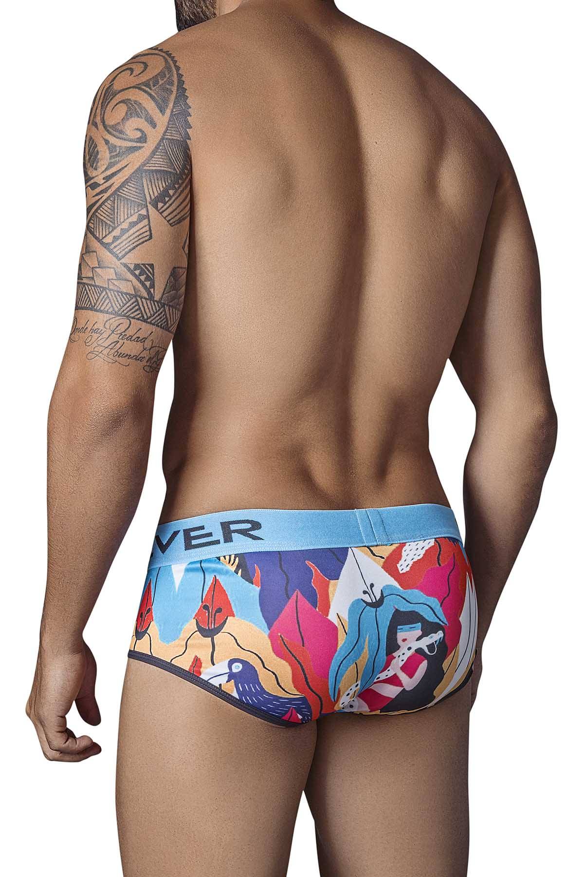 Clever Blue Graffiti Piping Brief