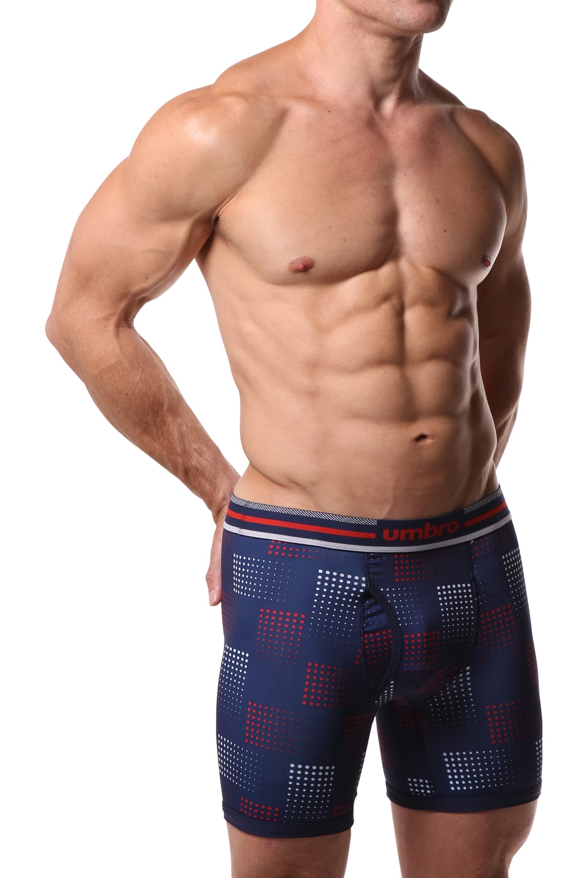 Umbro Red/Navy Dots Performance Boxer Brief