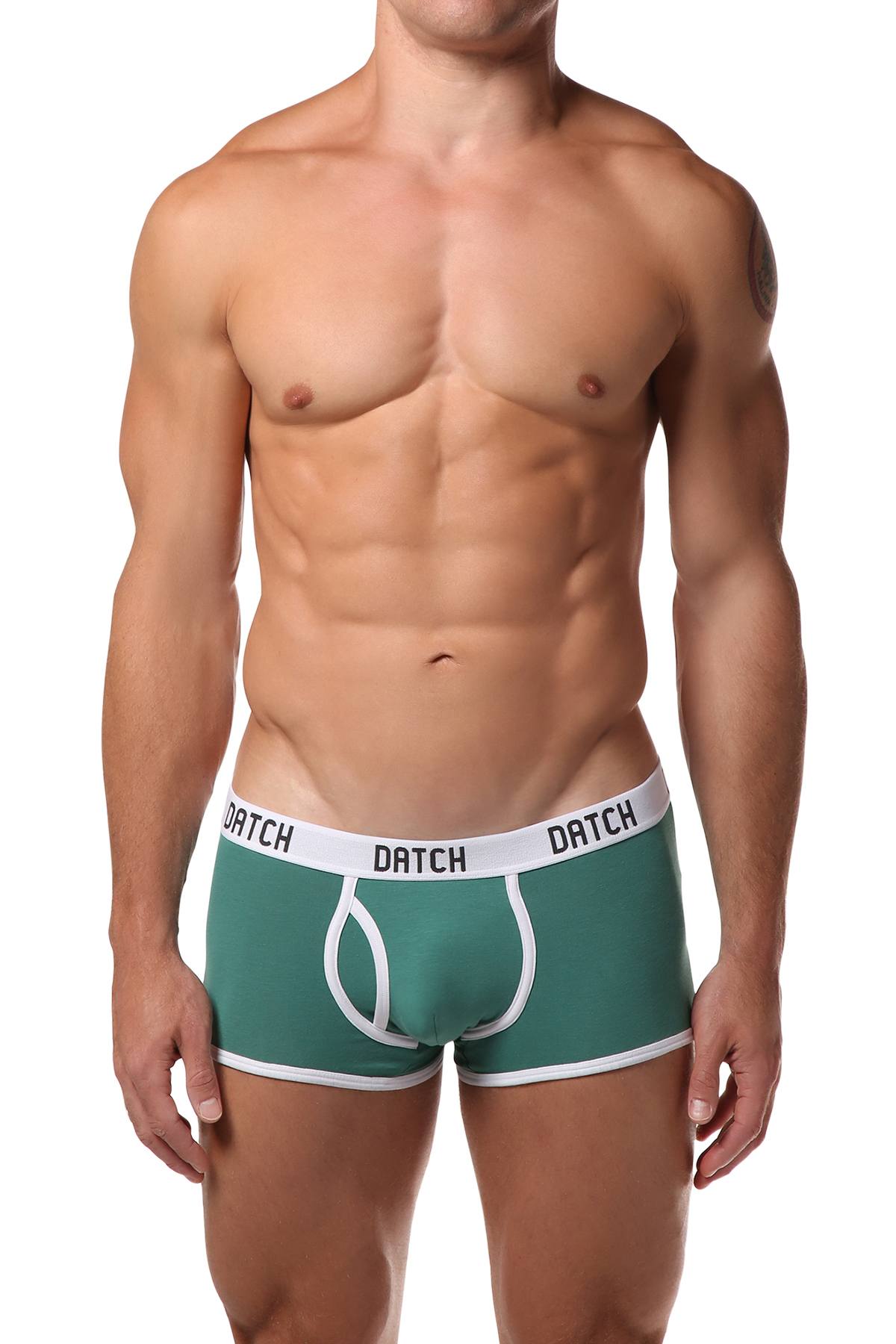 Datch Green Contrast Boxer Brief