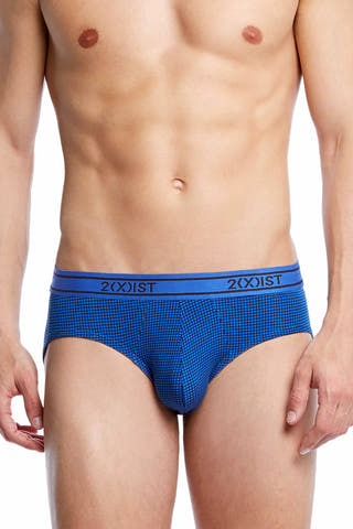 2(X)IST Micro-Print Grid Royal Graphic Modal No-Show Brief