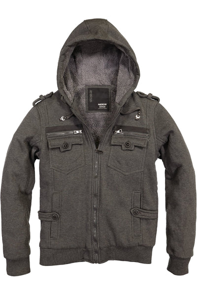 American Stitch Grey Zipper Jacket