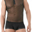 Gregg Homme Black Break-In Muscle Mesh Shirt
