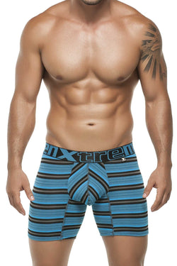 Xtremen Turquoise Thin Stripes Boxer Brief thumbnail 1