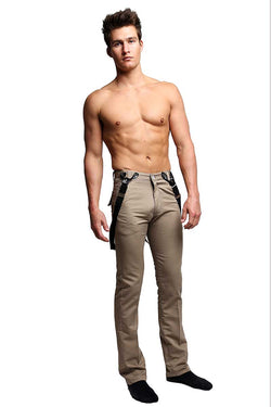 Something Strong Khaki Suspender Skinny Pant thumbnail 2