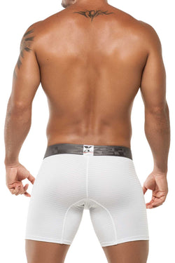 XTREMEN White Sheer Pin-Stripe Microfiber Boxer Brief thumbnail 3