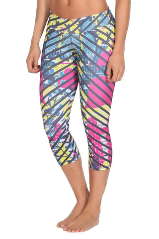 365me Multi-Color Sports Capri Pant
