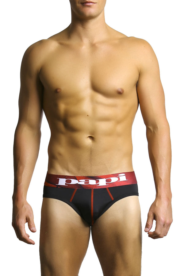 2-Pack Papi Black & Red Microfusion Performance Brief