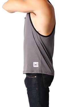 Timoteo Charcoal Grey & Black Freedom Tank thumbnail 3