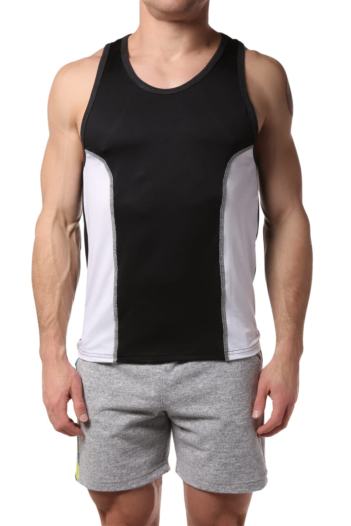 Freedom Reigns Black/White Flex Inset Tank