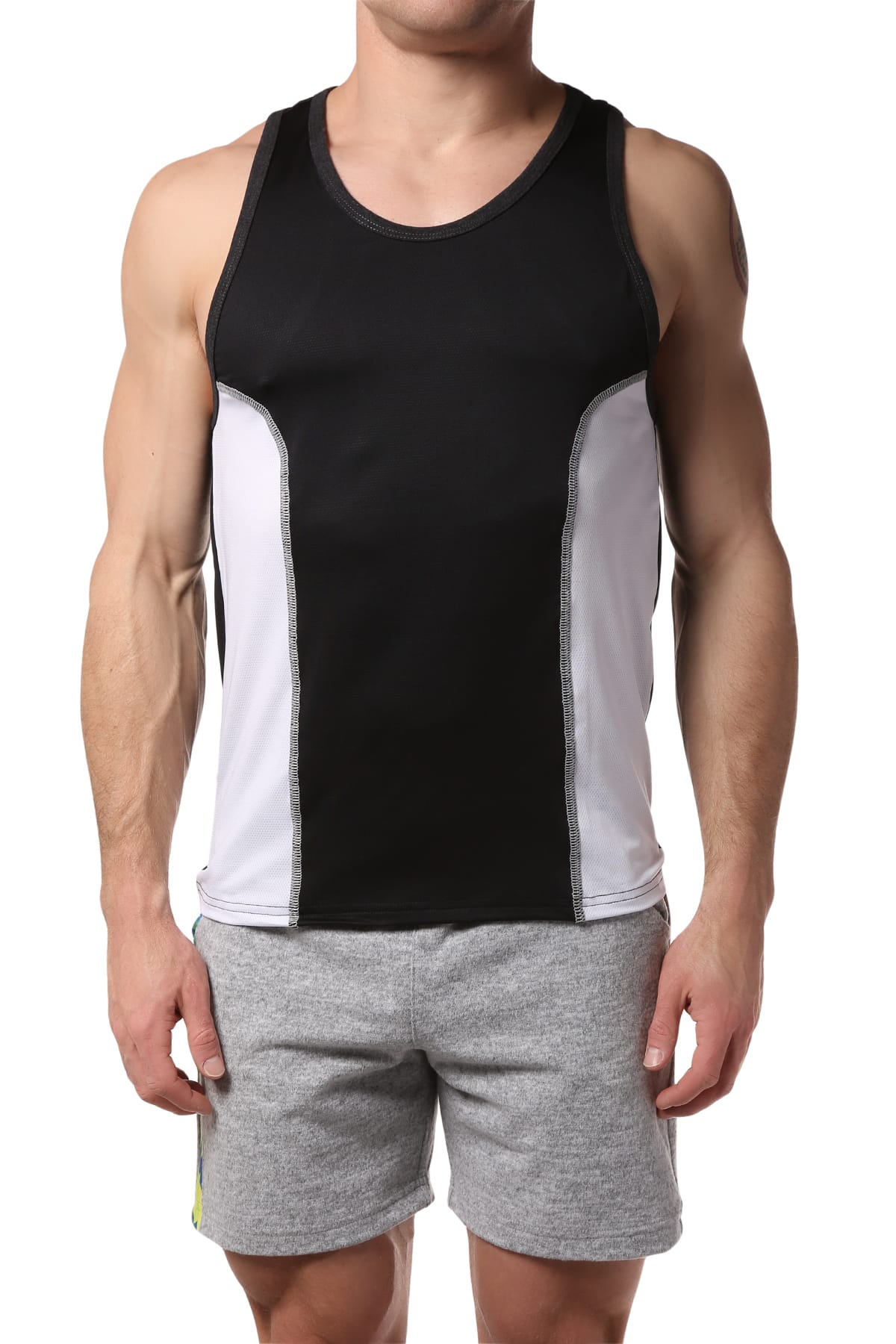 Freedom Reigns Black/White Flex Inset Tank