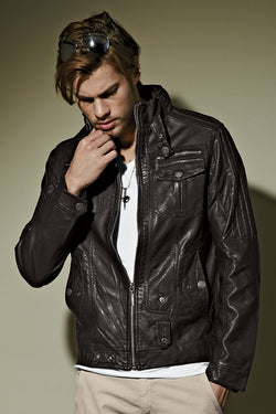 X-Ray Jeans Brown Cocoa Pu Jacket thumbnail 1