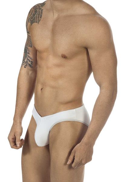 PPÜ White/Grey-Contrast Bikini Brief