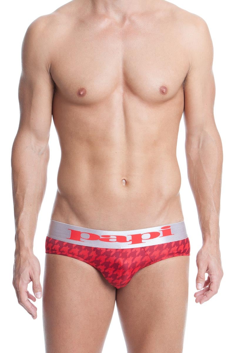 Papi Red Rave Houndstooth Brief