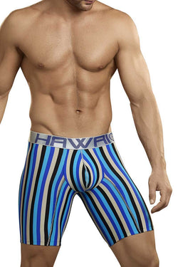 Hawai Turquoise Stripe Long Boxer Brief thumbnail 1