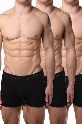 2(X)IST Black Essential Pouch Trunk 3-Pack