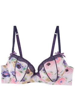 Catherine Malandrino Floral Microfiber Balconette Bra thumbnail 1
