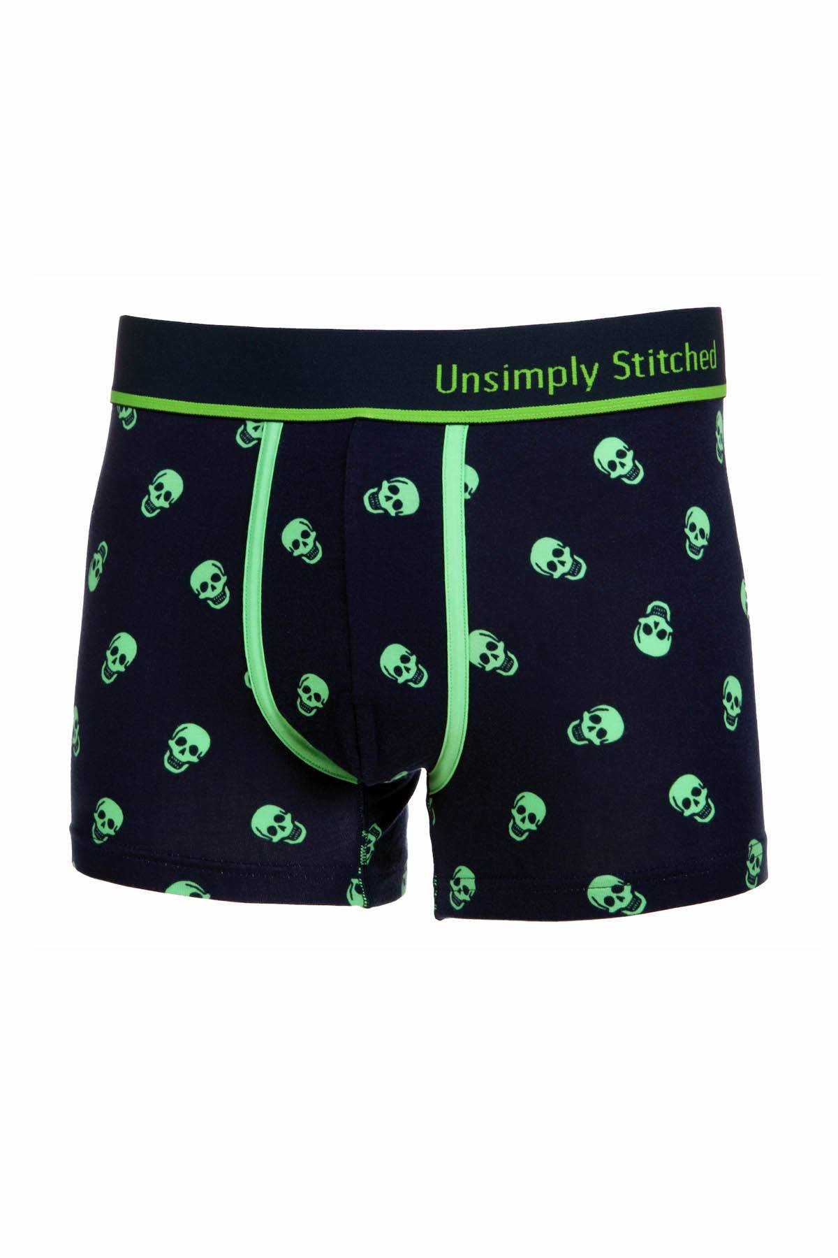 Unsimply Stitched Lime Green Skull Trunk