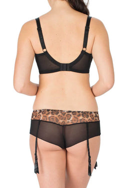 Parfait Leslie Animal Print Boyshort with Garters thumbnail 3