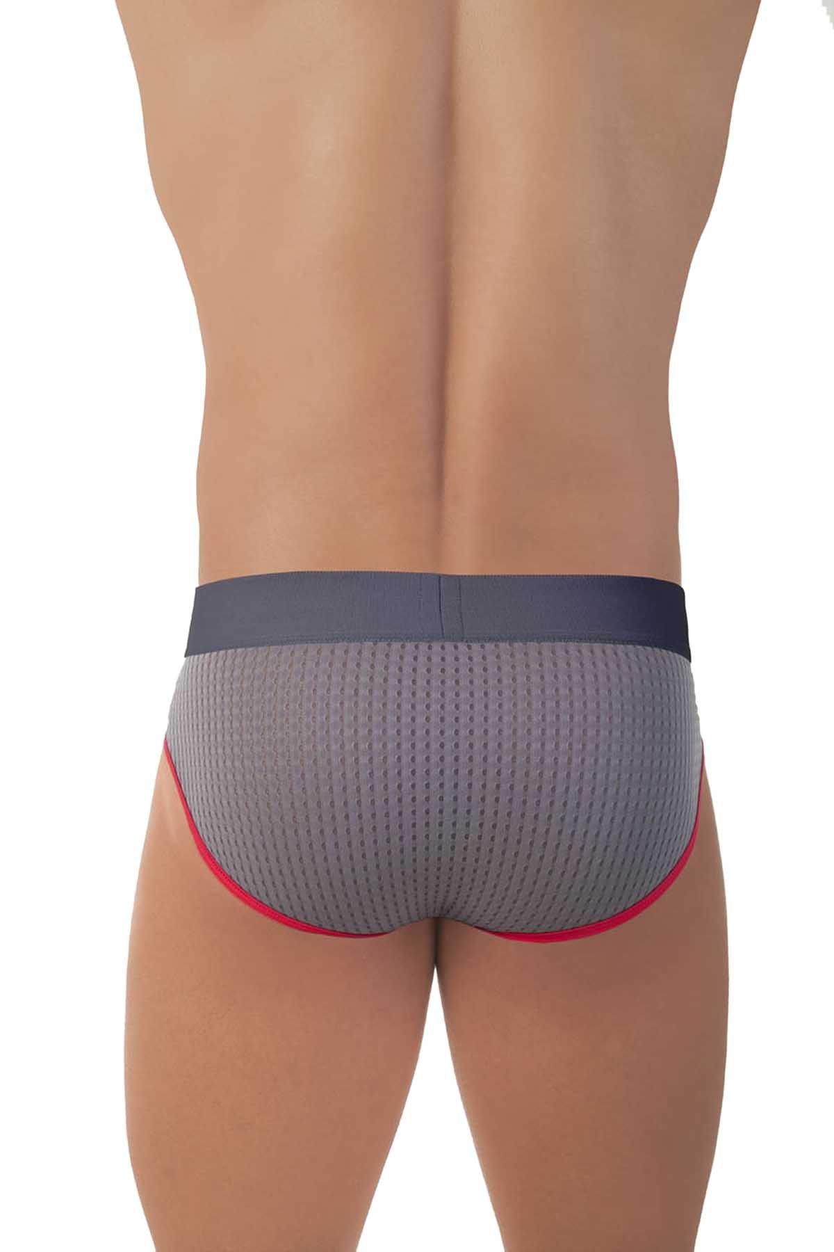 Mandies Grey/Red Suite Brief