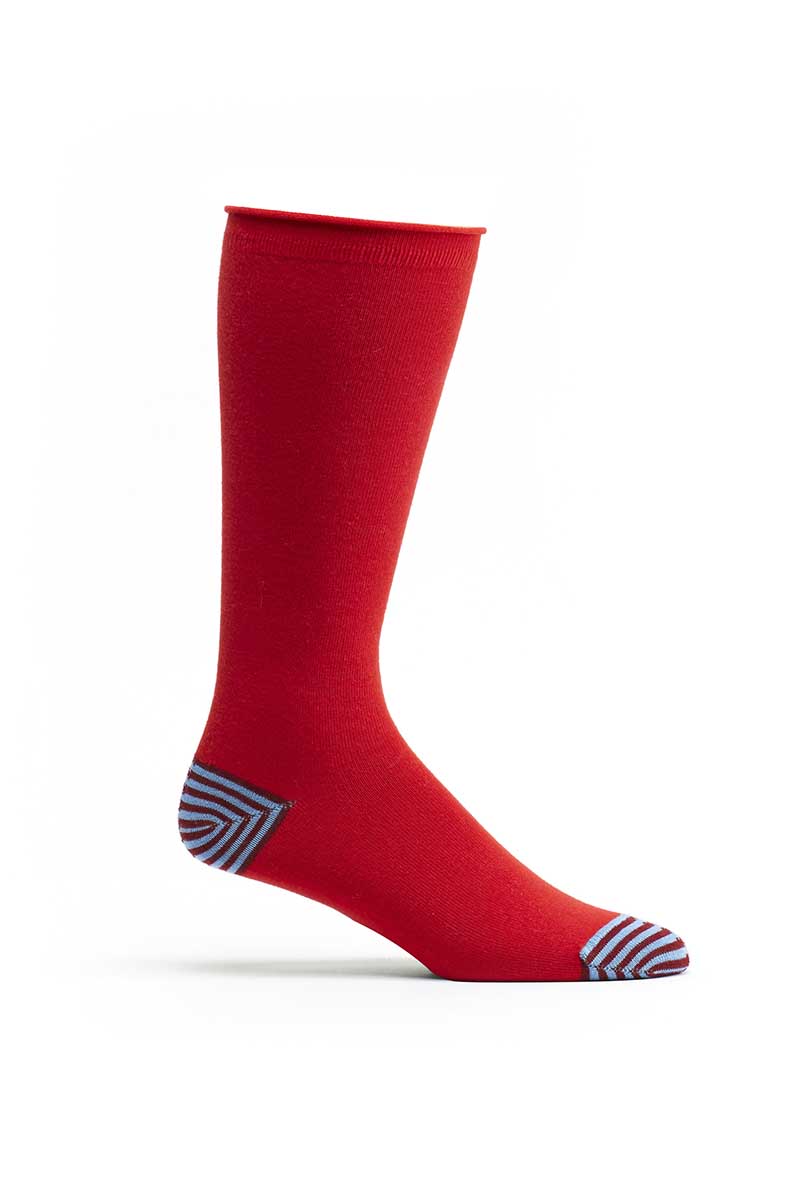 Ozone Red Basic Calf Sock