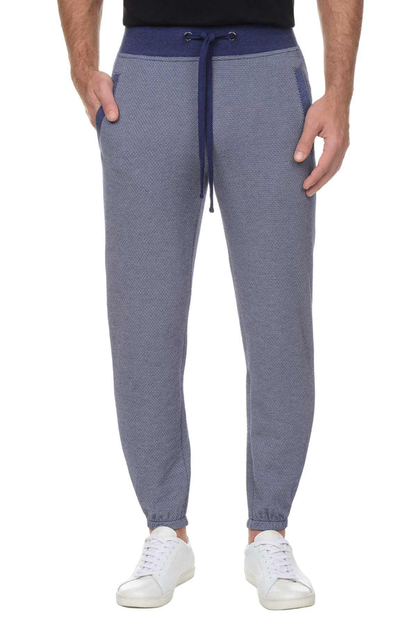 2(X)IST Blue Textured Drawstring Lounge Pants