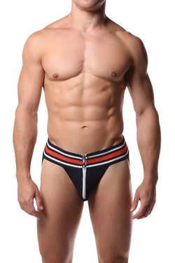 Pistol Pete Navy Zip-Up Jockstrap thumbnail 1